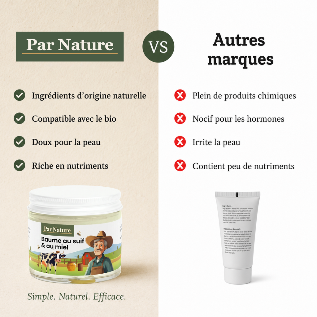Baume au suif & au miel | Soin naturel de la peau